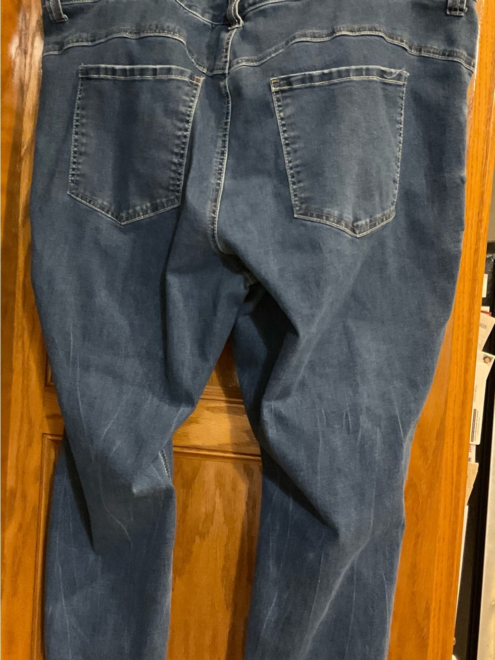 Woman Within Slim Straight Jeans in Light Blue Wash 28W - Picture 6 of 6